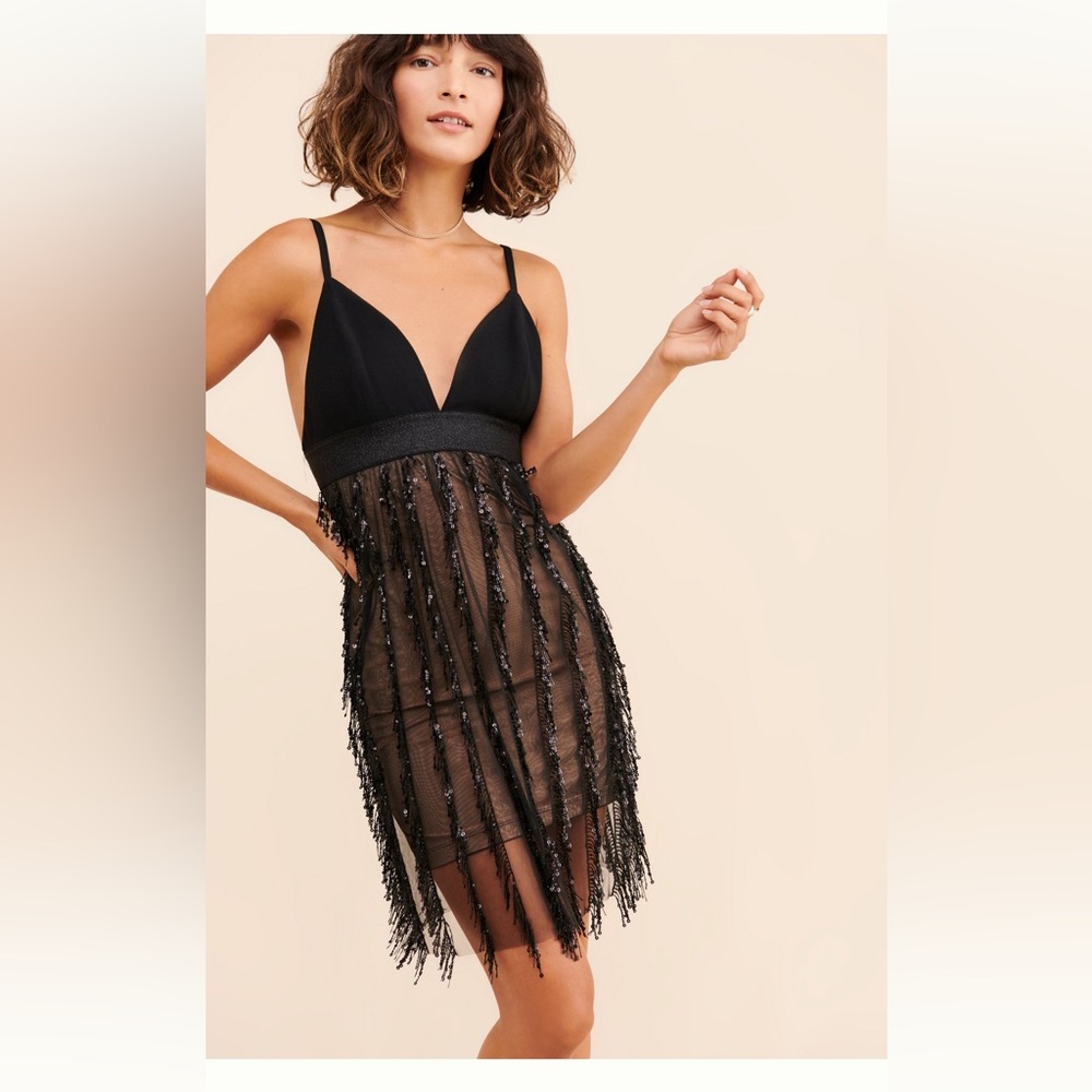 Dress the Population Black Sequin Mini Dress